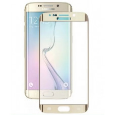 Защитное стекло золото 4D для Samsung S6 EDGE GLASS PRO+