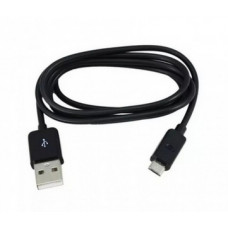 USB кабель microUSB длинный штекер черный 1м