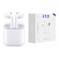 Наушники беспроводные белые TWS i12