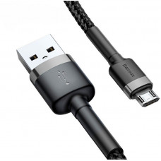 USB кабель черно-серый 1м MicroUSB Baseus Cafule Cable