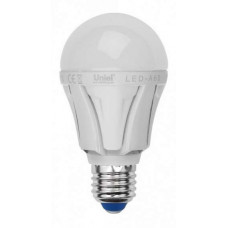Лампа светодиодная матовая LED-A60 10W E27 4000K Uniel PLP01WH