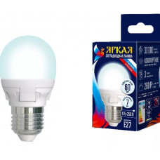 Лампа светодиодная матовая LED-A60 7W E27 4000K Uniel PLP01WH