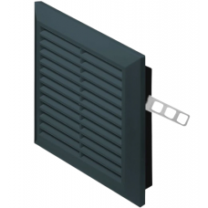 Решетка вентиляционная с сеткой 140 x 140 мм графит Awenta CLASSIC T40aGR