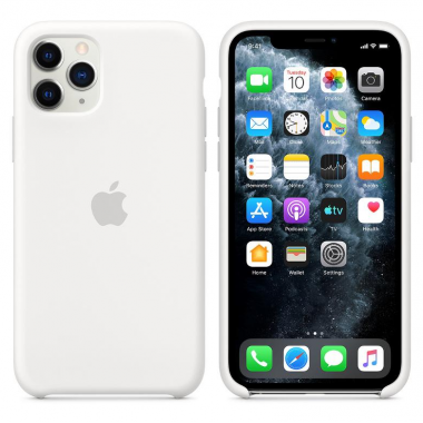 Чехол силиконовый белый iPhone 11 Pro 