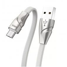 Кабель microUSB серебристый 1.2 м Hoco U57
