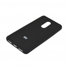Чехол силиконовый черный с TPU покрытием на Xiaomi Redmi Note 4 Silicone Case