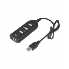 Разветвитель HUB USB 2.0 черный 4xUSB port Hi-Speed