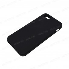 Чехол cиликоновый матовый черный для iPhone 5/5S