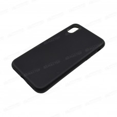 Чехол силиконовый матовый черный для iPhone X