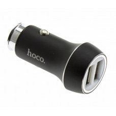 Адаптер в прикуриватель черный 2хUSB 2.4А Hoco Z7