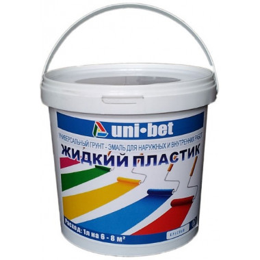 Краска жидкий пластик зеленый 3 л Uni-Bet