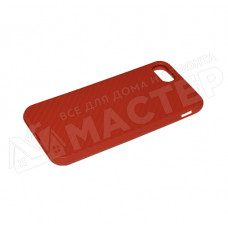 Чехол силиконовый красный карбон для Apple iPhone 7/8