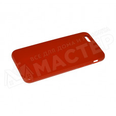 Чехол силиконовый красный глянцевый iPhone 6/6S Si Jie