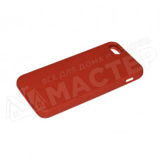 Чехол силиконовый красный матовый iPhone 5/5s