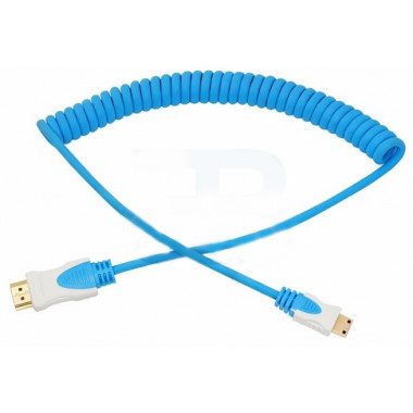 Шнур HDMI - mini HDMI 2 м витой синий REXANT 17-7125