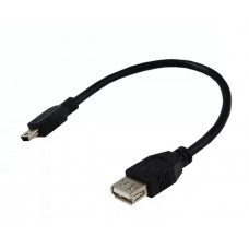 Шнур miniUSB (male) - USB-A (female) 0.2М черный REXANT 18-1132-2