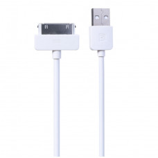 Дата-кабель USB круглый 1м для iPhone 4/4s белый Remax Light Cable RC-06i4
