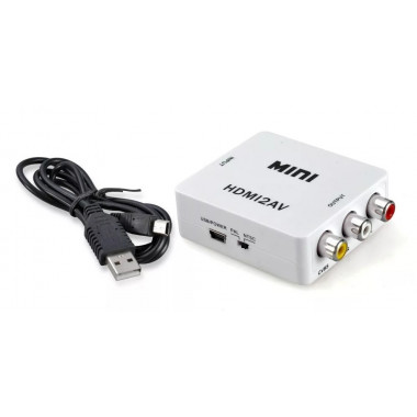 Видеоконвертер вход HDMI - выход AV (RCA) Full HD 1080P Video Converter