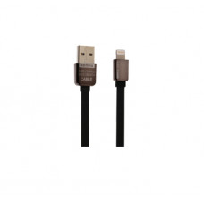 USB дата-кабель плоский для iPhone 5/6 черный 1м Remax King Kong Safe&Speed RC-015i
