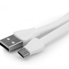USB дата-кабель плоский microUSB белый 1 м Remax MARTIN RC-028m