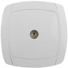 Розетка телевизионная одинарная СВЕТОЗАР SV-54215-W