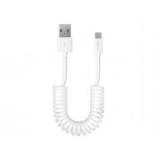 USB кабель microUSB шнур витой 1,5 м белый REXANT 18-4301