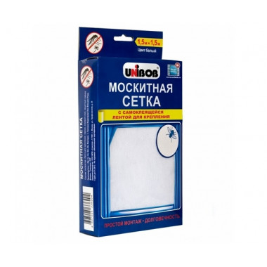 Сетка москитная 1,5 м х1.5 м белая UNIBOB 42717