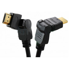 Шнур HDMI - HDMI 2 м угловой 360° с фильтрами REXANT Gold 17-6204-3