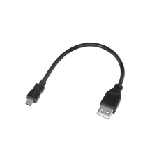 Шнур microUSB (male) - USB-A (female) 0.2М черный REXANT 18-1161-2