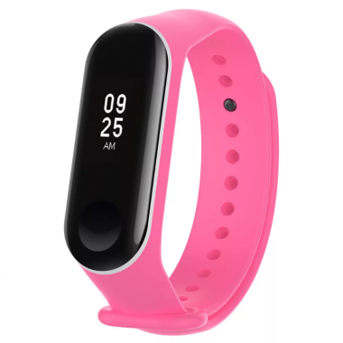 Ремешок силиконовый розовый для Xiaomi mi band 3/4
