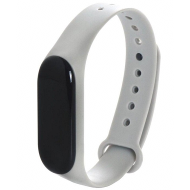Ремешок силиконовый серый для Xiaomi mi band 3/4