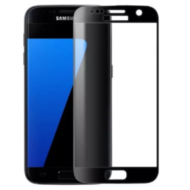 Защитное стекло черное для Samsung S7 BINGO