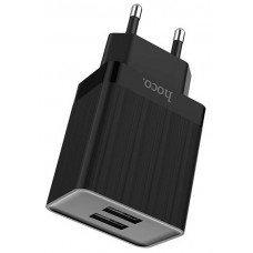 Блок питания черный 2 USB 3.4 A HOCO C51A