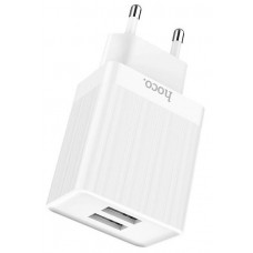 Блок питания белый 2 USB 3.4 A HOCO C51A