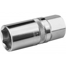 Головка торцовая свечная Cr-V Flank хромосатинированная 1/2'' 21 мм KRAFTOOL Industrie Qualitat 27812-21_z01