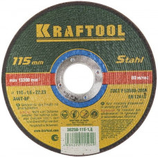 Круг отрезной по металлу 115x1.6x22.23 мм KRAFTOOL 36250-115-1.6