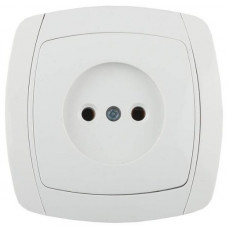 Розетка одинарная в сборе без заземления белая СВЕТОЗАР City Light SV-54200-W