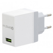 Сетевое зарядное устройство СЗУ QC3.0 1xUSB белое с функцией быстрой зарядки Hoco Haoke C23