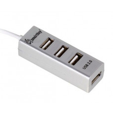 USB-хaб 4 порта серебристый Smartbuy Engine SBHA-160-S