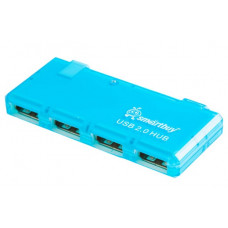 USB-хaб 4 порта голубой Smartbuy SBHA-6110-B