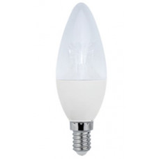 Лампа светодиодная LED 8.0W 220V E14 4000K прозрачная свеча с линзой композит 105x37 мм Ecola Premium candle C4QV80ELC