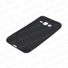 Чехол силиконовый черный матовый для Samsung J1 (2016)