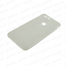 Чехол силиконовый матовый прозрачный ультратонкий с яблоком для Apple iPhone 7 Plus
