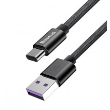 USB кабель Type-C черный 1 м 5A Baseus SPEED QC CABLE CATKC-01