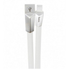 USB кабель белый 1.2 м для iPhone Hoco Zinc Alloy Rhombic X4 