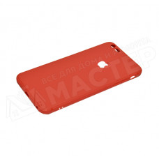 Чехол силиконовый красная кожа с яблоком Si Jie для iPhone 6 Plus