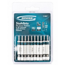 Набор бит TORX8 х 50 мм сталь S2 10 шт Gross 11467