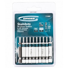 Набор бит TORX10 х 50 мм сталь S2 10 шт Gross 11468