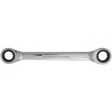 Ключ накидной трещоточный 16х17 мм CrV зеркальный хром Matrix Professional 14505