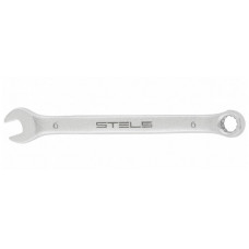 Ключ комбинированный 6 мм CrV матовый хром Stels 15202